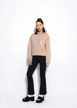 LOCAL HEROES BLUZA AURA RHINESTONES LATTE