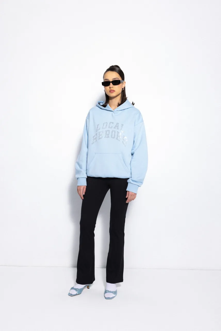 LOCAL HEROES BLUZA AURA RHINESTONES POWDER BLUE