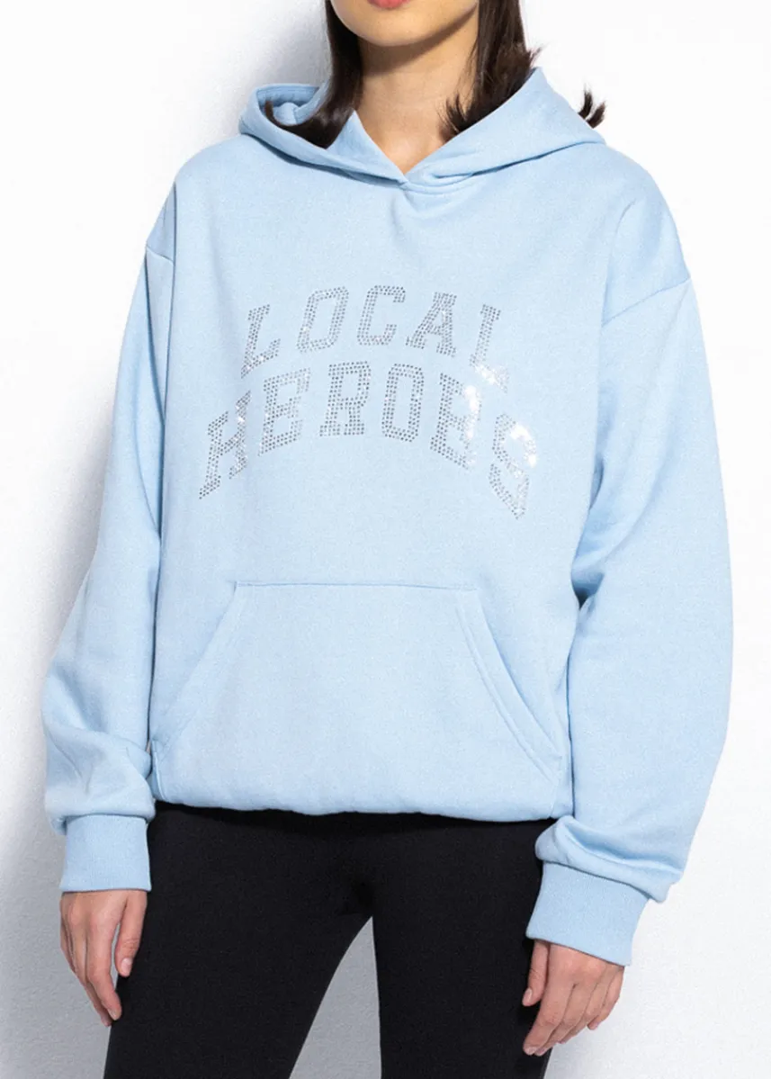 LOCAL HEROES BLUZA AURA RHINESTONES POWDER BLUE