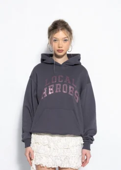 LOCAL HEROES BLUZA AURA RHINESTONES SZARA