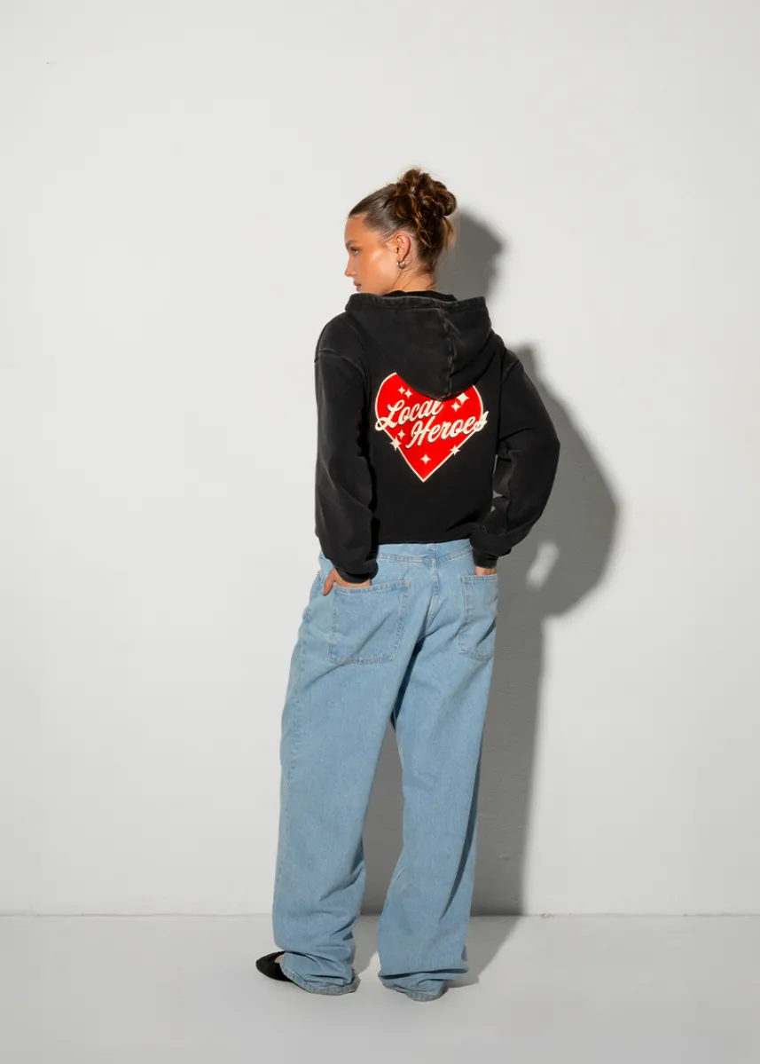 LOCAL HEROES BLUZA LOVE MOTEL ROZPINANA CZARNA