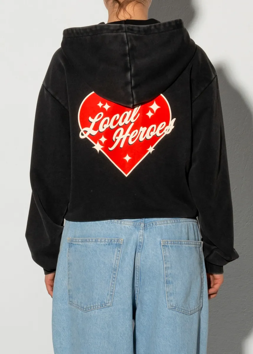 LOCAL HEROES BLUZA LOVE MOTEL ROZPINANA CZARNA