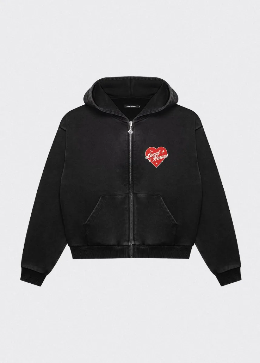 LOCAL HEROES BLUZA LOVE MOTEL ROZPINANA CZARNA
