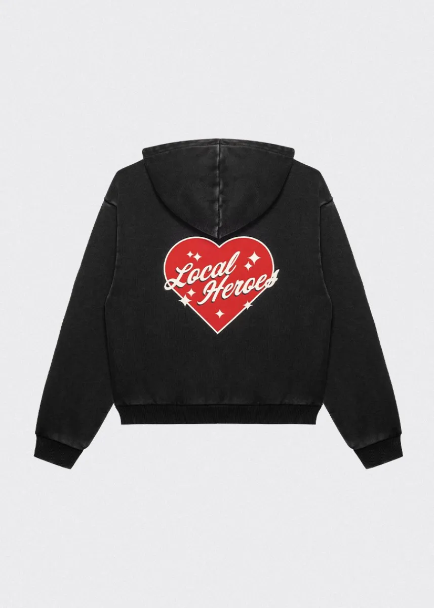 LOCAL HEROES BLUZA LOVE MOTEL ROZPINANA CZARNA