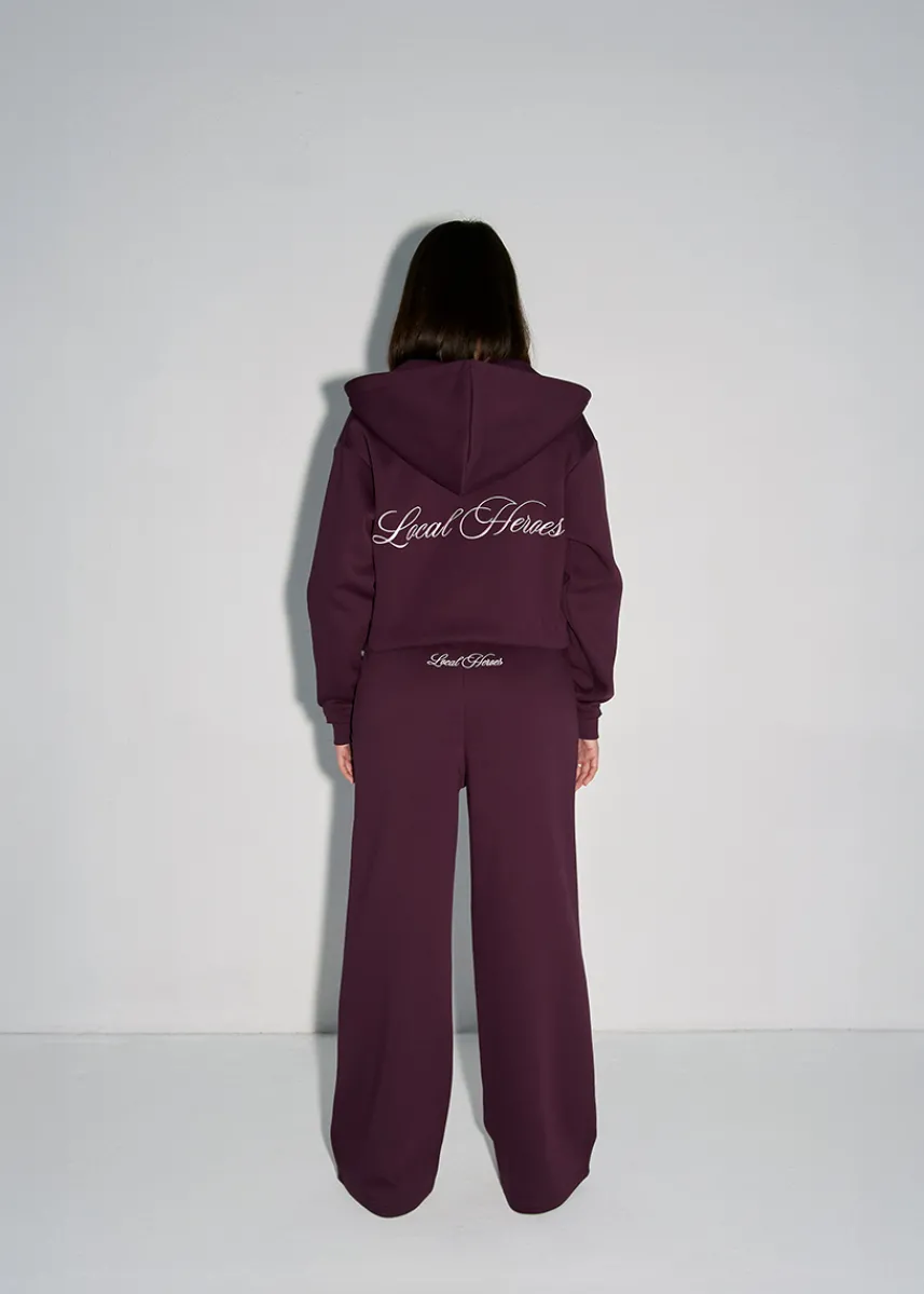 LOCAL HEROES BLUZA ROZPINANA BLUSH BORDOWA