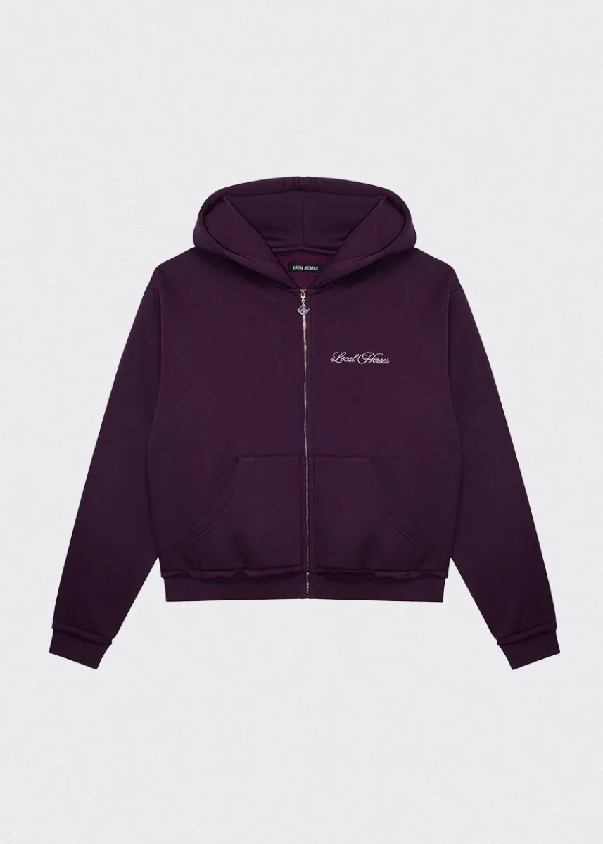 LOCAL HEROES BLUZA ROZPINANA BLUSH BORDOWA