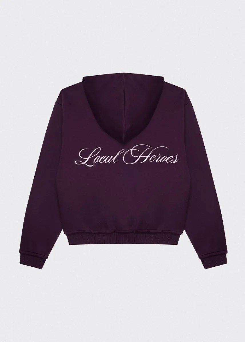 LOCAL HEROES BLUZA ROZPINANA BLUSH BORDOWA