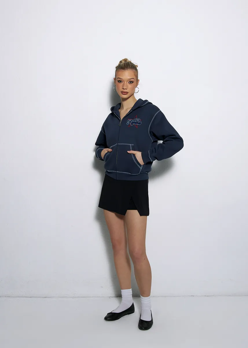 LOCAL HEROES BLUZA ROZPINANA COUNTRY CLUB GRANATOWA