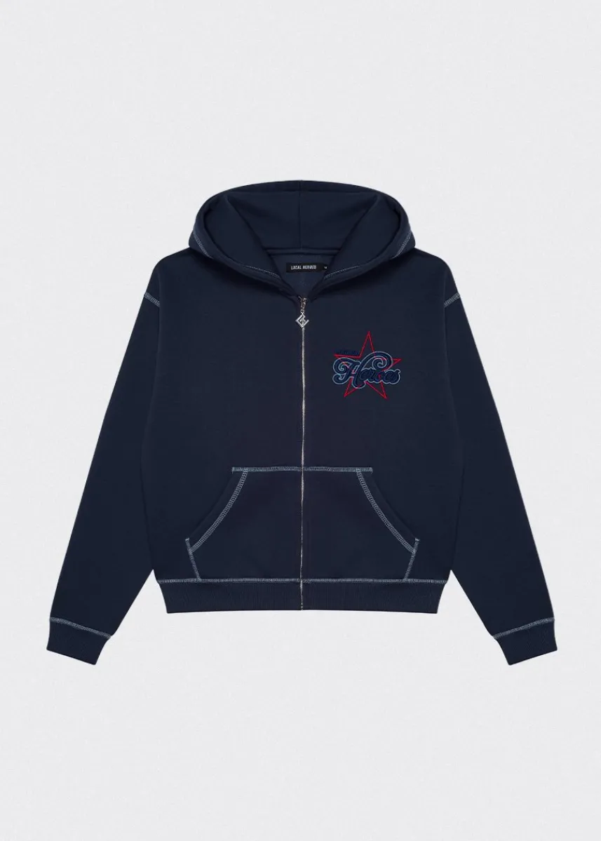 LOCAL HEROES BLUZA ROZPINANA COUNTRY CLUB GRANATOWA