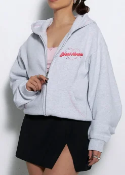 LOCAL HEROES BLUZA ROZPINANA YOUR HEART SZARA
