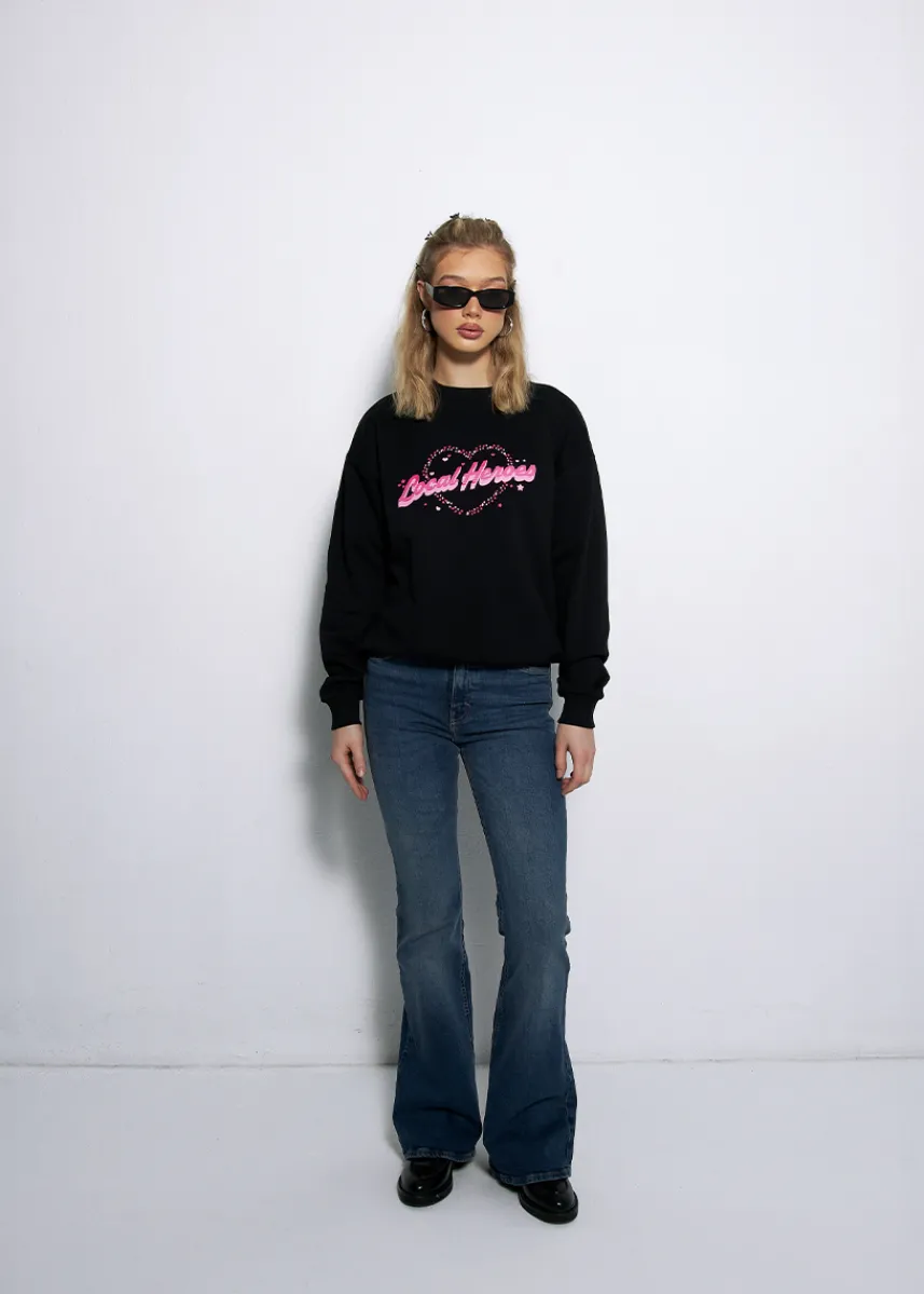 LOCAL HEROES BLUZA YOUR HEART CZARNA