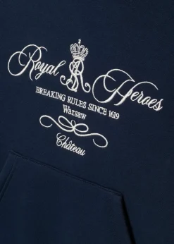 LOCAL HEROES BLUZA Z KAPTUREM ROYAL HEROES GRANATOWA