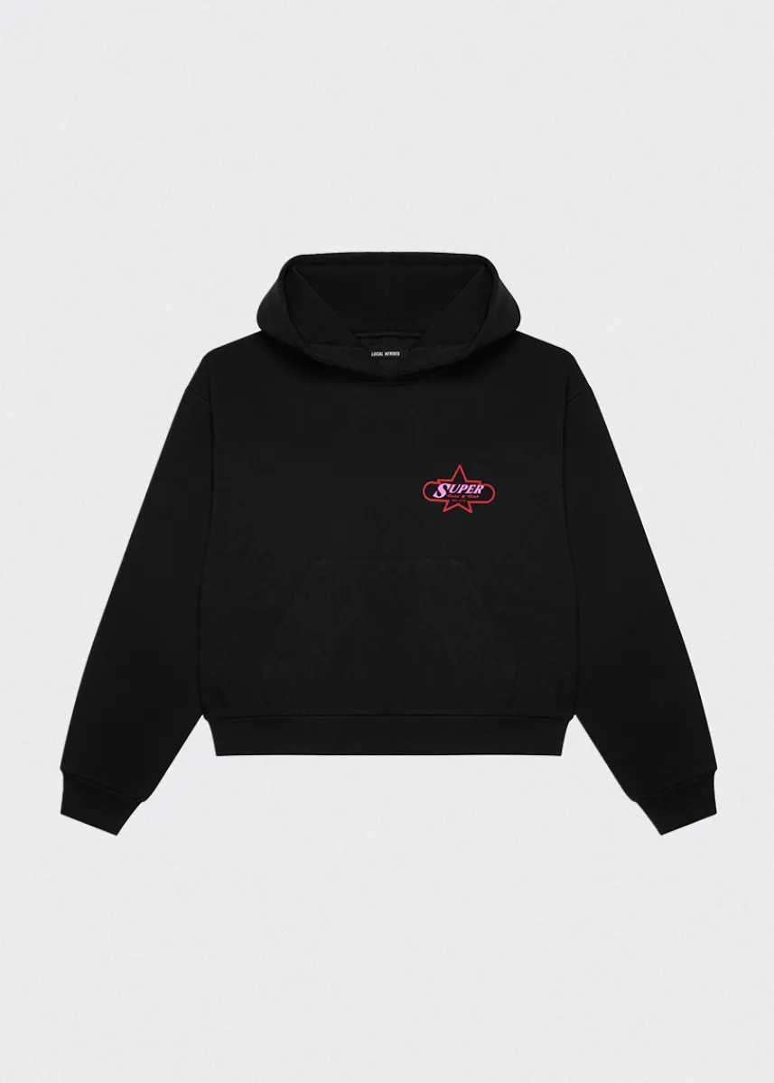 LOCAL HEROES BLUZA Z KAPTUREM SUPERSTAR CZARNA