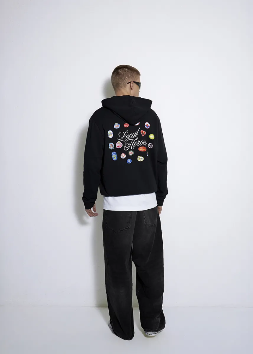 LOCAL HEROES CZARNA BLUZA STICKER