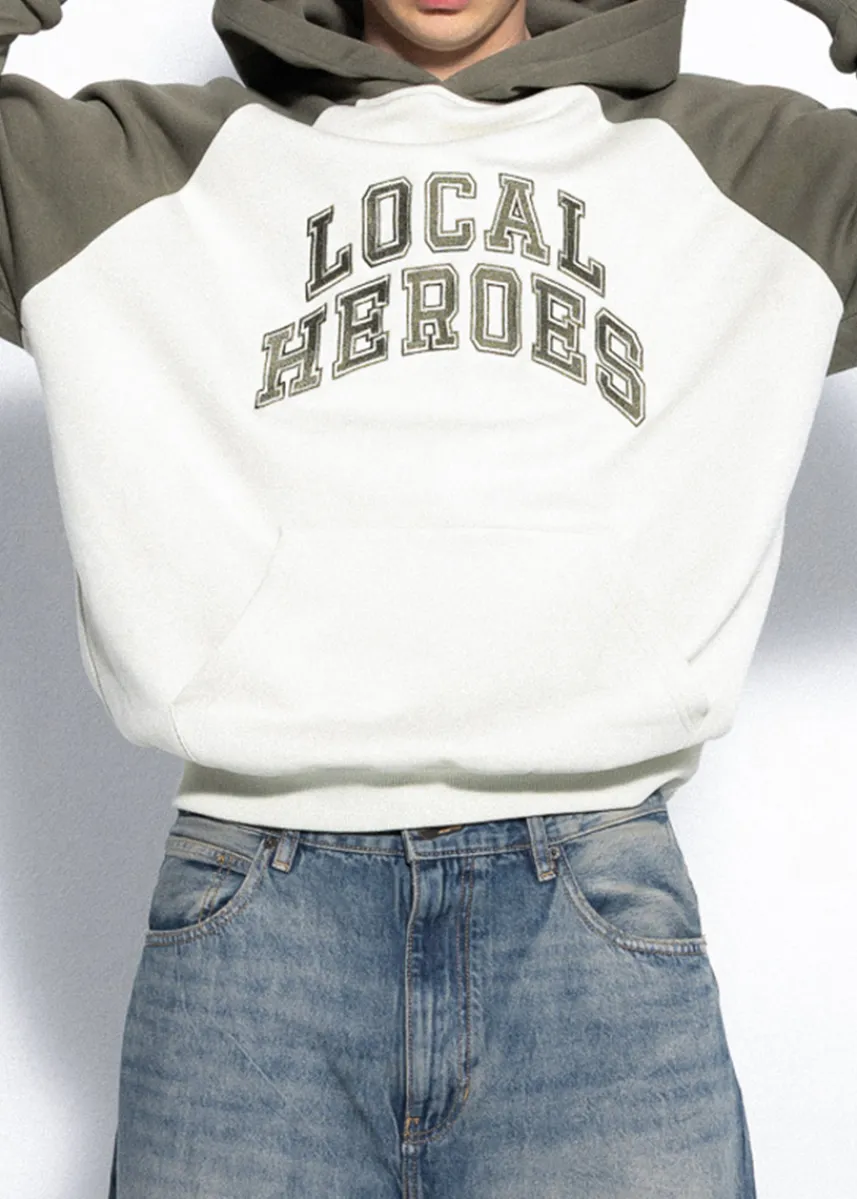 LOCAL HEROES MĘSKA BLUZA AURA ZIELONO-KREMOWA