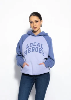 LOCAL HEROES NIEBIESKA BLUZA Z KAPTUREM AURA