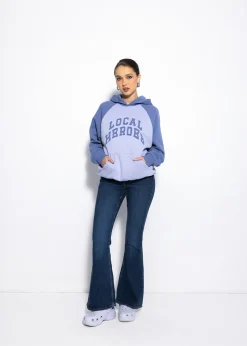 LOCAL HEROES NIEBIESKA BLUZA Z KAPTUREM AURA