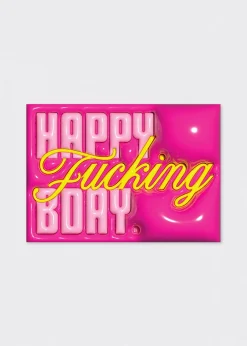 LOCAL HEROES POCZTÓWKA HAPPY F BDAY RÓŻOWA