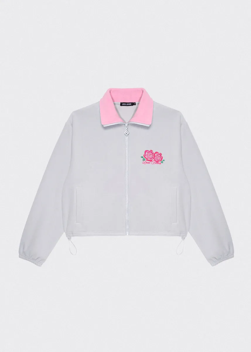 LOCAL HEROES POLAROWA BLUZA ROZPINANA ROSE SZARA