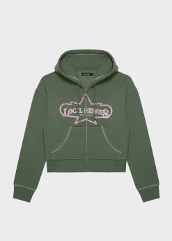 LOCAL HEROES ROZPINANA BLUZA SUPERSTAR ZIELONA