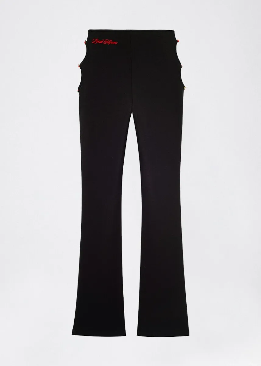 LOCAL HEROES SPODNIE DZWONY ROSE BLACK