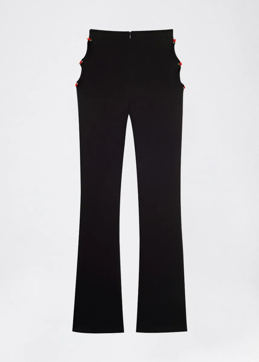 LOCAL HEROES SPODNIE DZWONY ROSE BLACK
