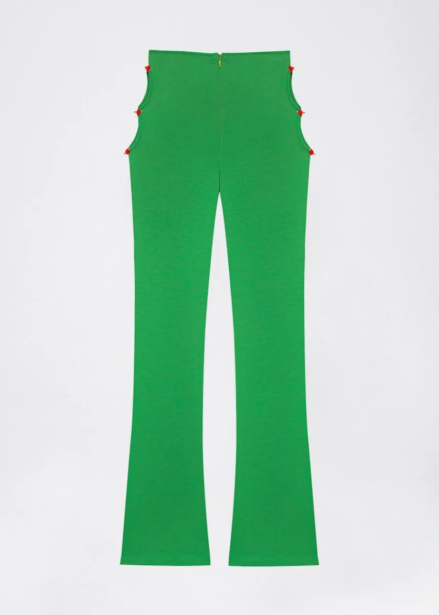 LOCAL HEROES SPODNIE DZWONY ROSE GREEN
