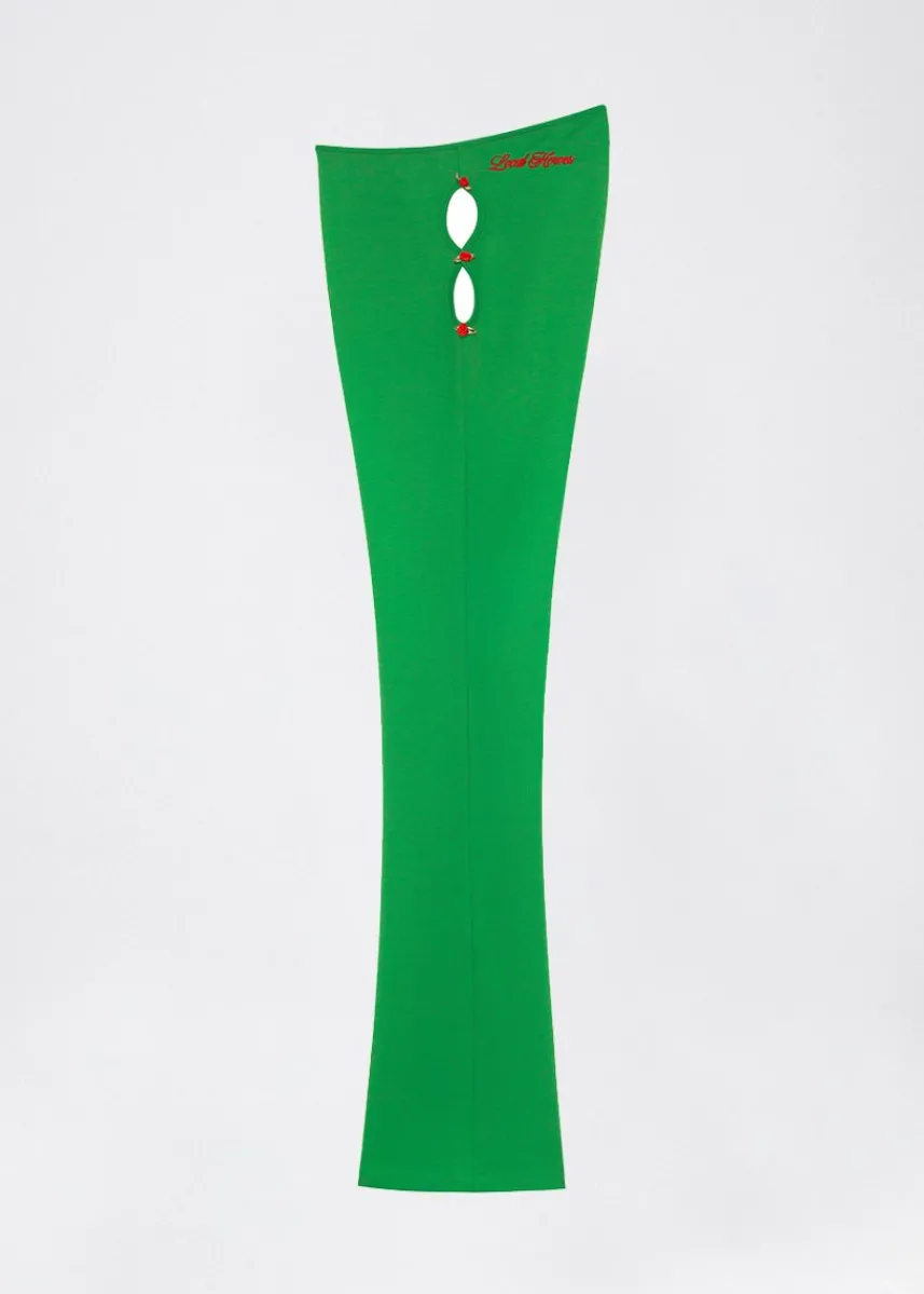 LOCAL HEROES SPODNIE DZWONY ROSE GREEN