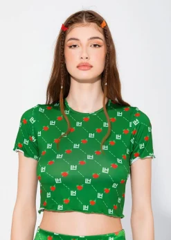 LOCAL HEROES TOP LH MONOGRAM BERRY