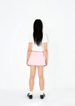LOCAL HEROES TOP SLIM FIT LH BLUSH RHINESTONES BIAŁY