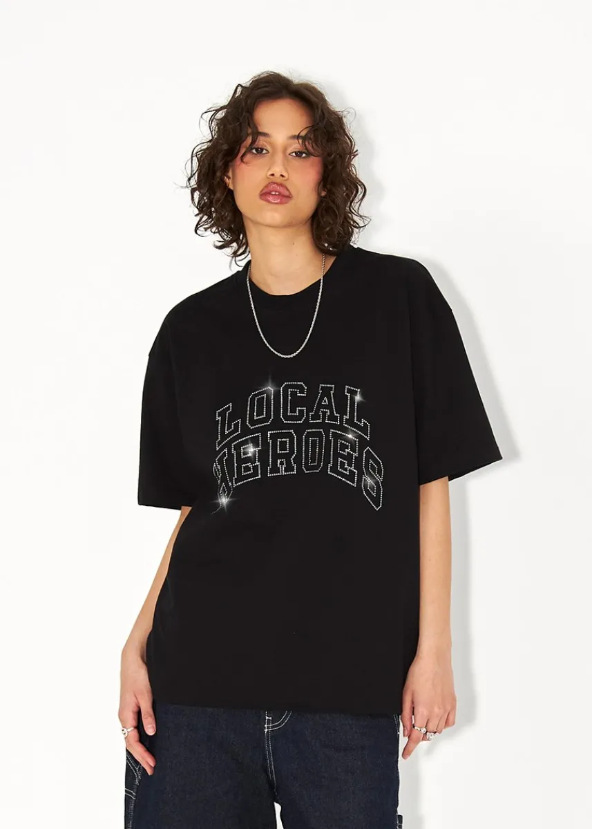 LOCAL HEROES T-SHIRT AURA RHINESTONES