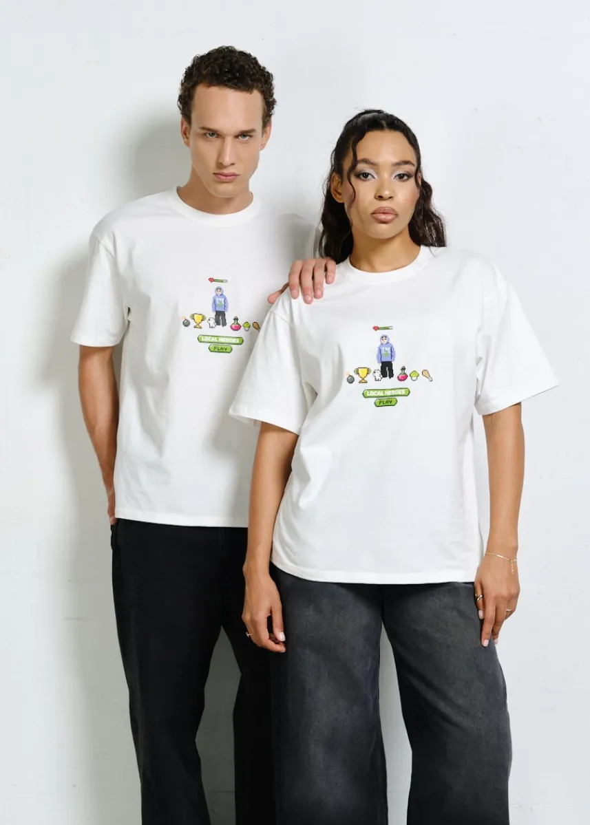 LOCAL HEROES T-SHIRT GAME BIAŁY