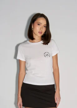 LOCAL HEROES T-SHIRT LH CLUB SLIM FIT BIAŁY