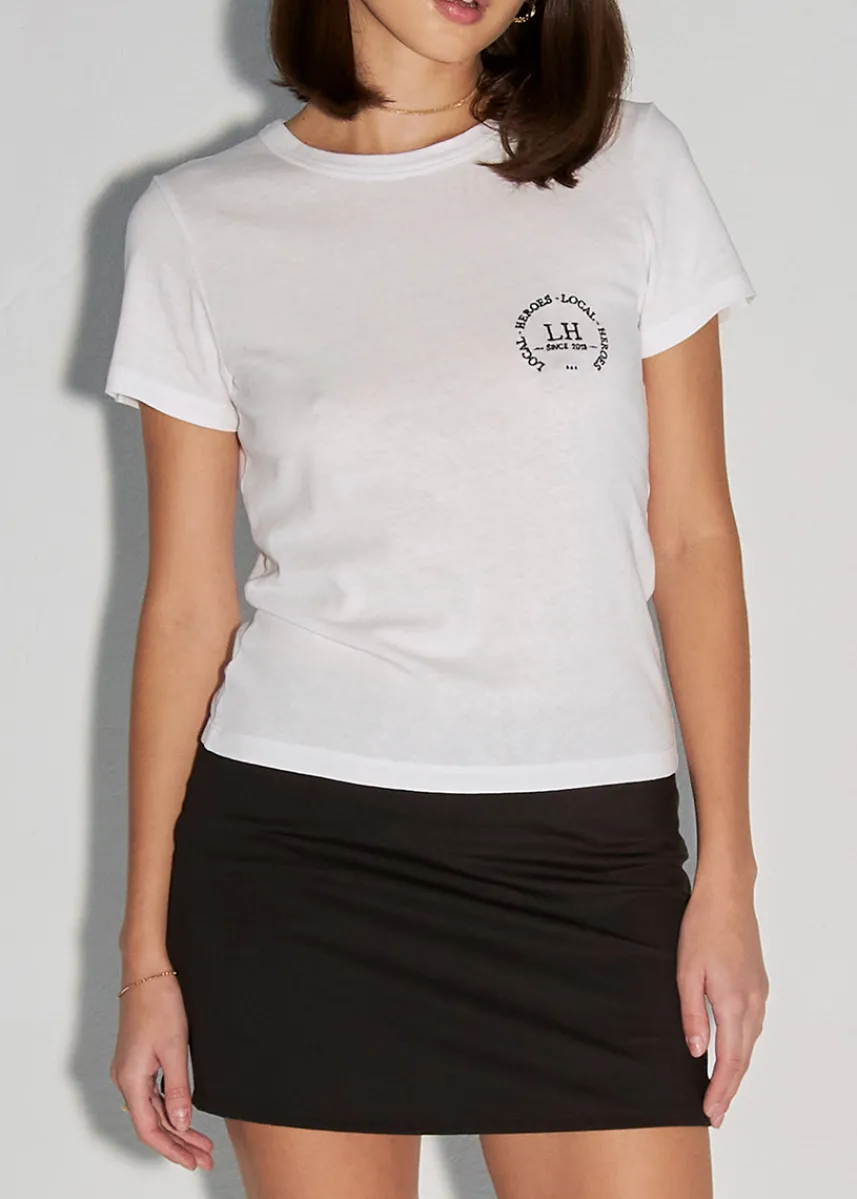 LOCAL HEROES T-SHIRT LH CLUB SLIM FIT BIAŁY