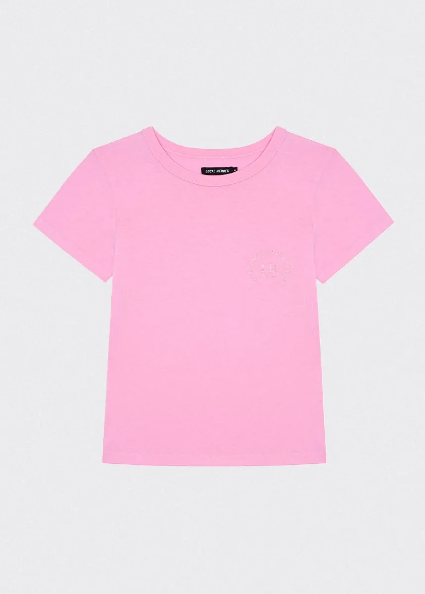LOCAL HEROES T-SHIRT LH CLUB SLIM FIT RÓŻOWY